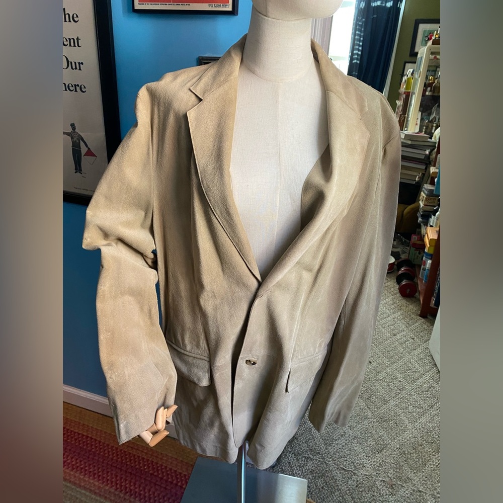 Banana republic suede sport coat .